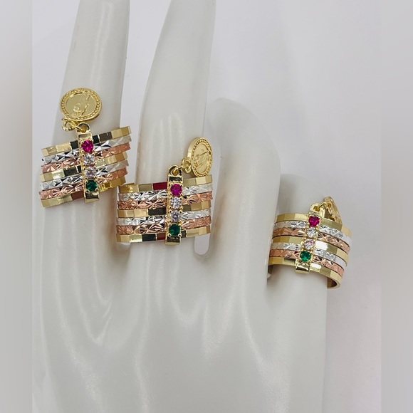 weekly rings image San Judas gold plated 14k size 7 8 9 10 $15 EACH - Picture 2 of 7